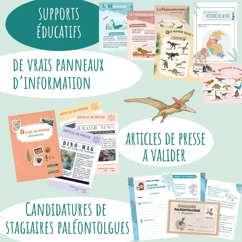 Jeux imitation  Si j'étais en mission dinosaures Amulette 6.webp