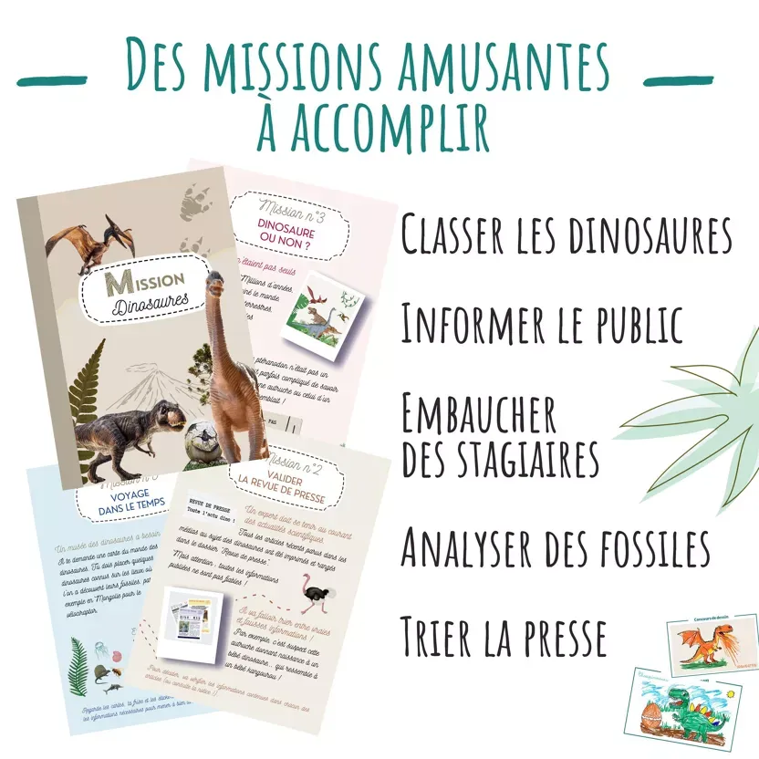 Jeux imitation  Si j'étais en mission dinosaures Amulette 5.webp