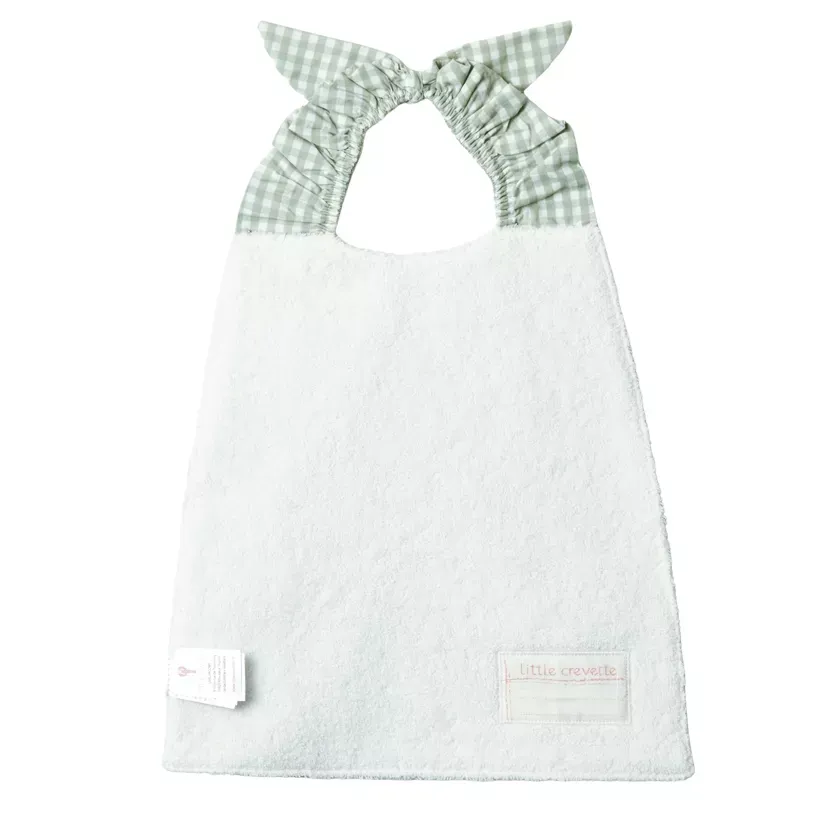 Bavoir élastiquée élastiquée vichy Olive3.webp