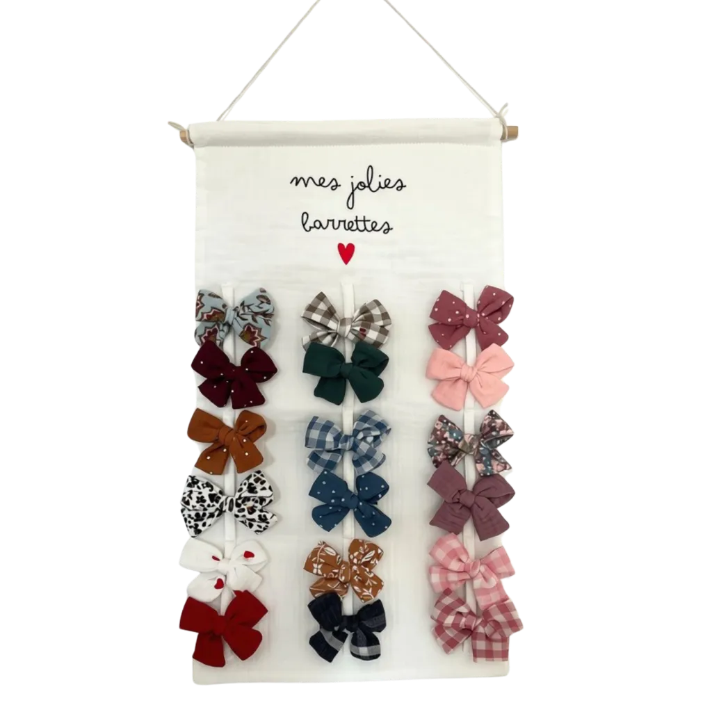 Porte barrette ecru mes jolies barrrette.webp