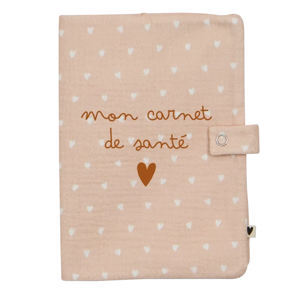Protège carnet de santé - "mon carnet de santé" - Petits coeurs