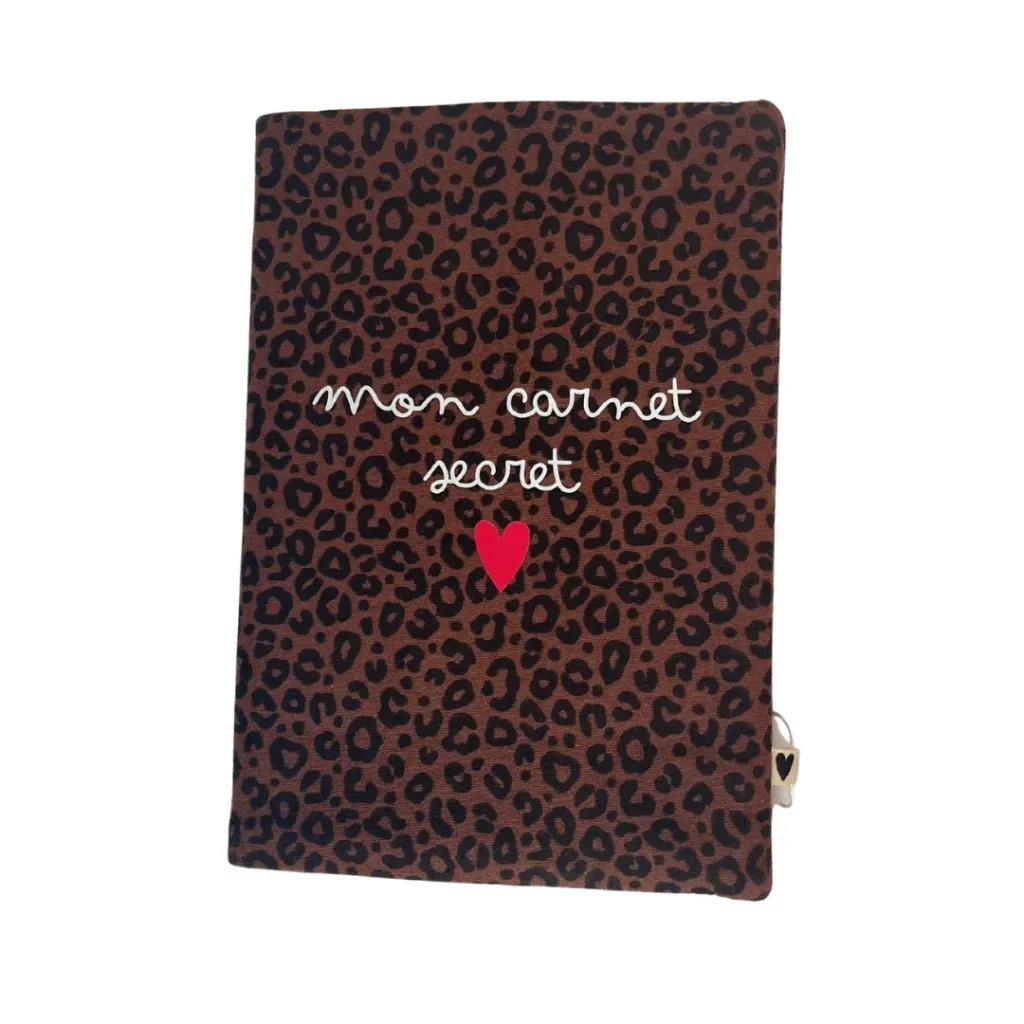 Carnet A5 léopard marron- Mon carnet secret