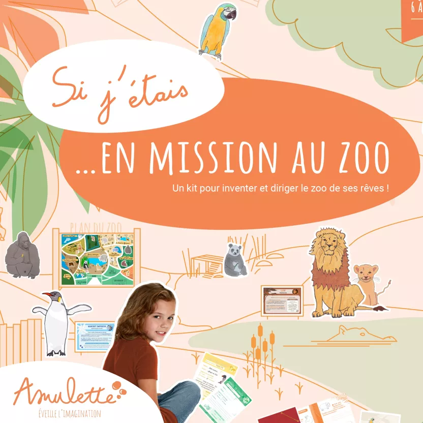 Si j'étais en mission au zoo, jeu d'imitation éducatif