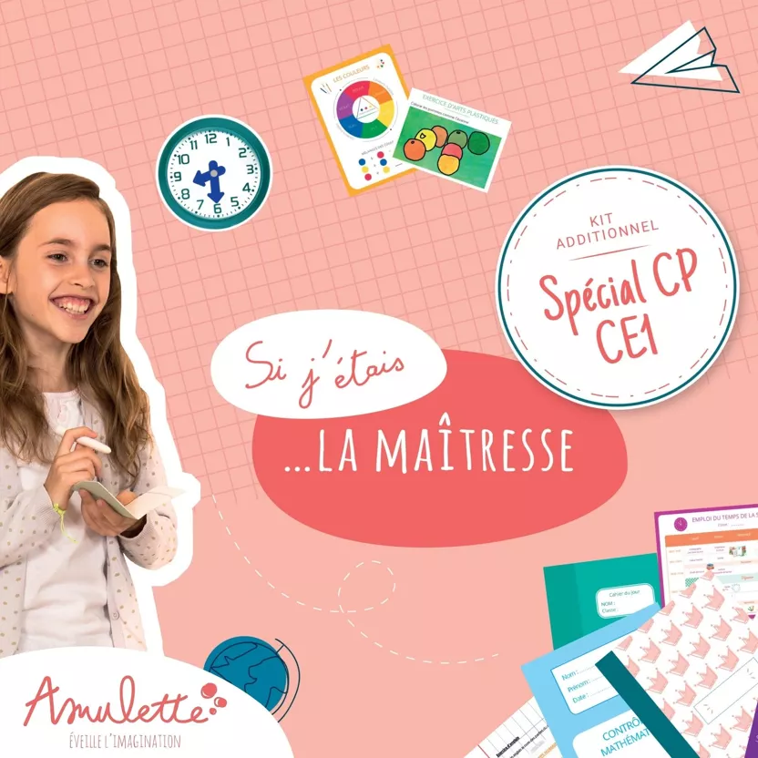 KIT ADDITIONNEL Spécial CP-CE1 Si j'étais la maîtresse- jeu d'imitation éducatif