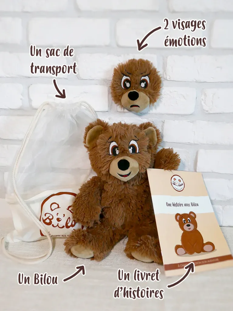 Petit Kit : Peluche Bilou et 2 émotions