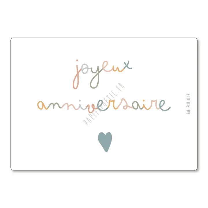 Carte  "Joyeux anniversaire" liberty