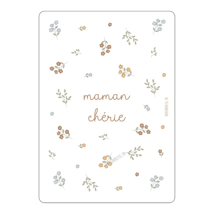 Carte "Maman Chérie Fleurie"