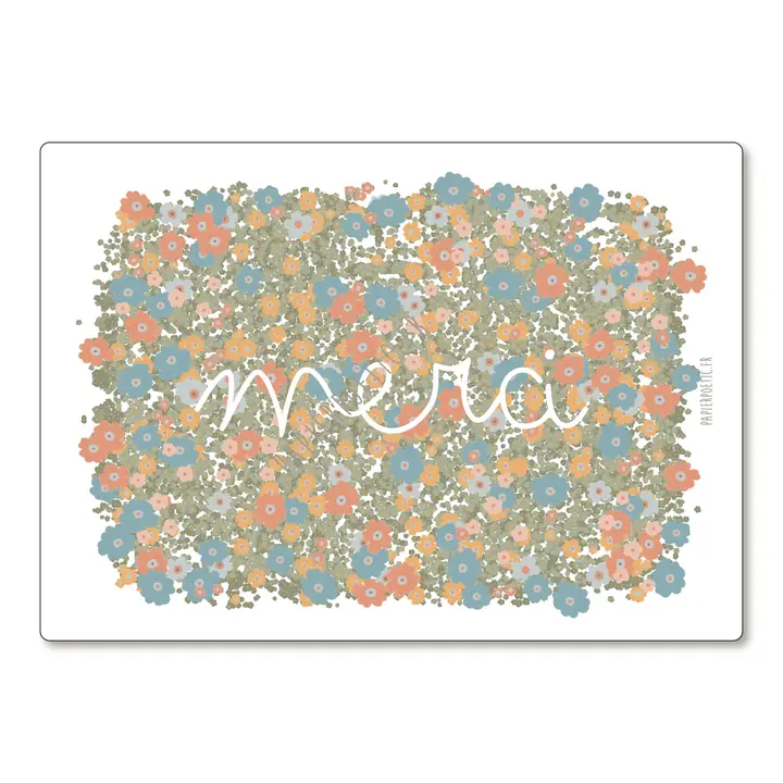 Carte "Merci" liberty