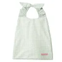 Serviette bavoir élastiquée vichy Olive