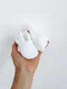 Chaussons Bébé artisanaux - Gaufré Blanc