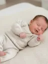 Ensemble Les petits basiques Perle/blanc