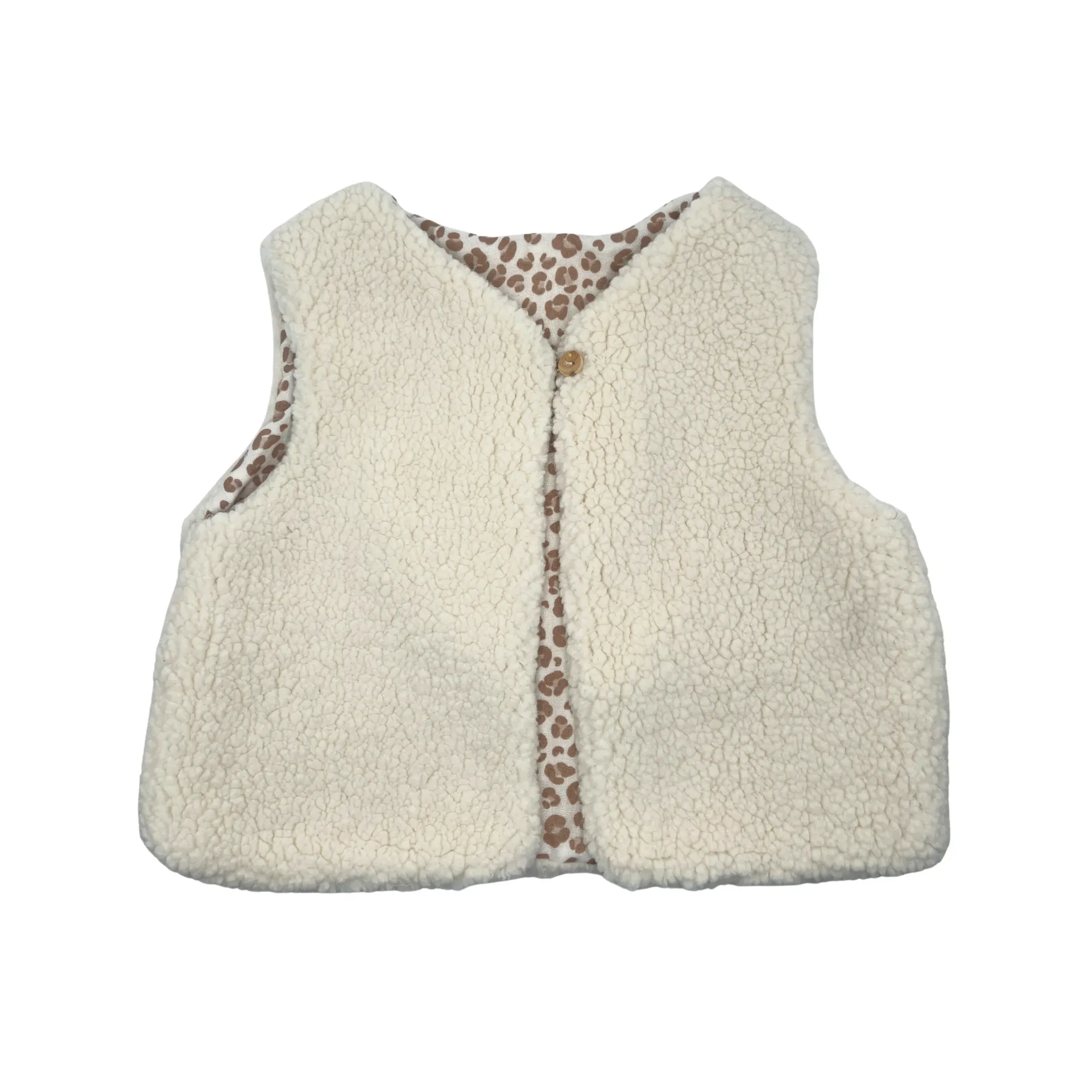 Gilet sherpa enfant sans manche