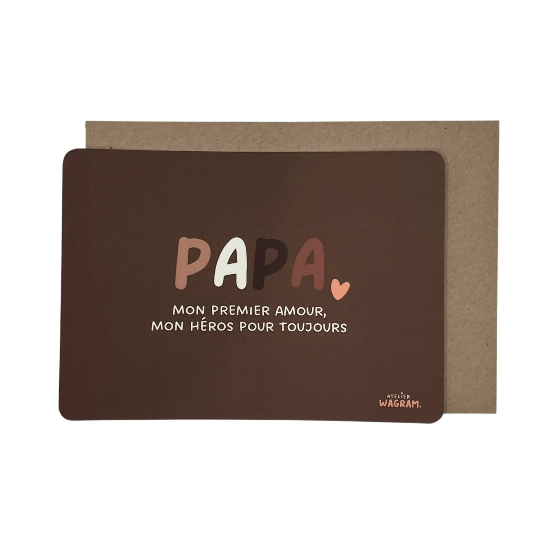Carte postale A6 - PAPA MON HÉROS