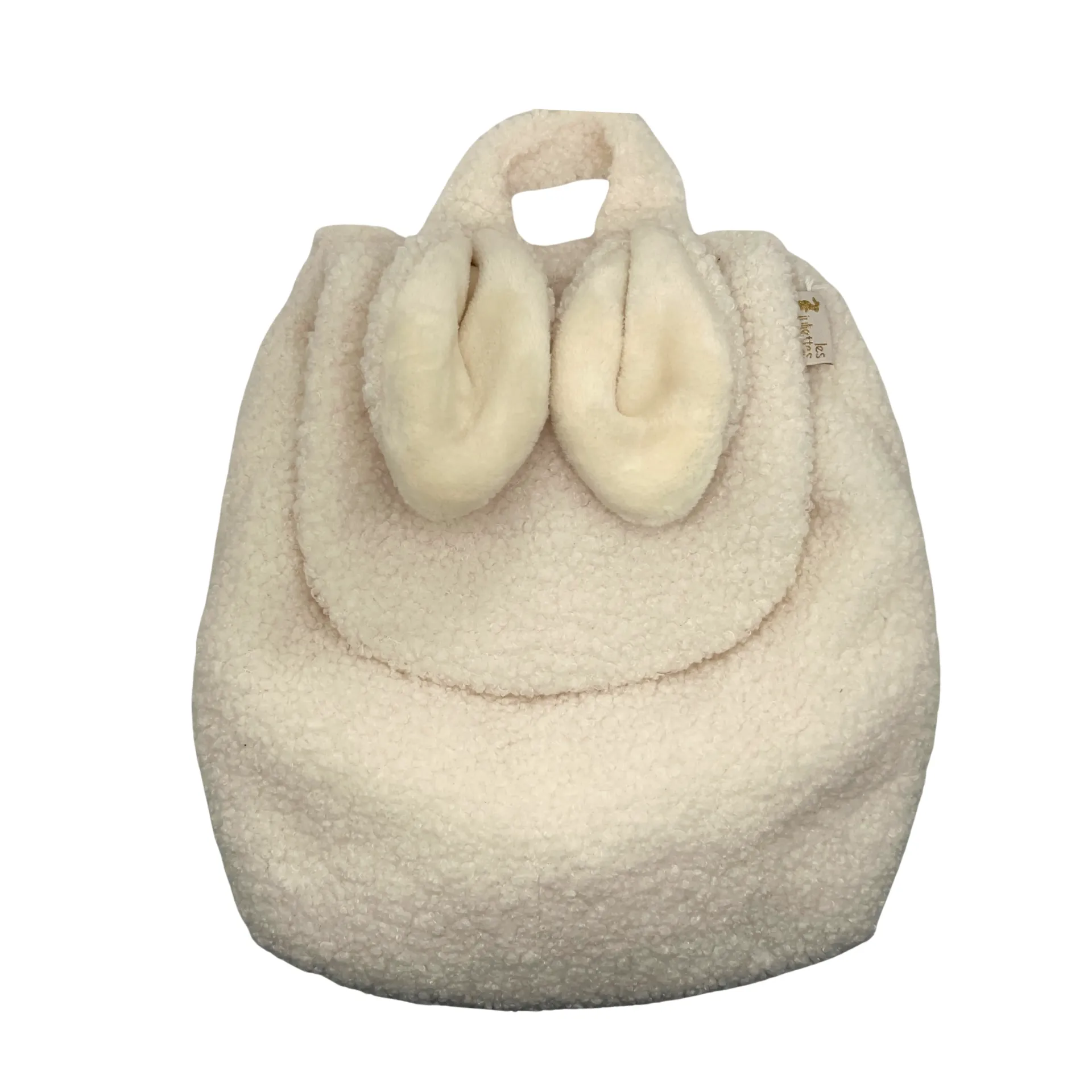 Sac à dos enfant oreilles de lapin – Bouclette écru  (Idéal crèche/maternelle)