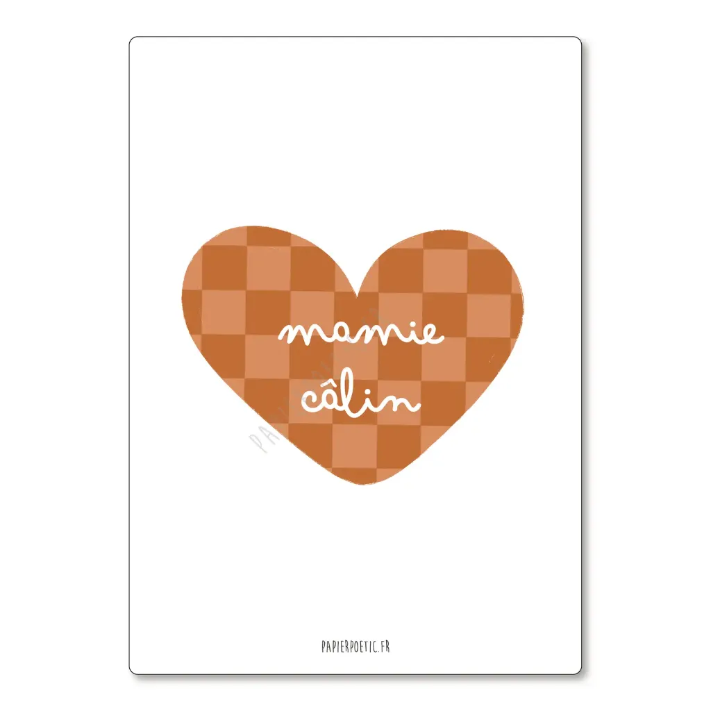 Carte Postale - "Cœur Mamie câlin"