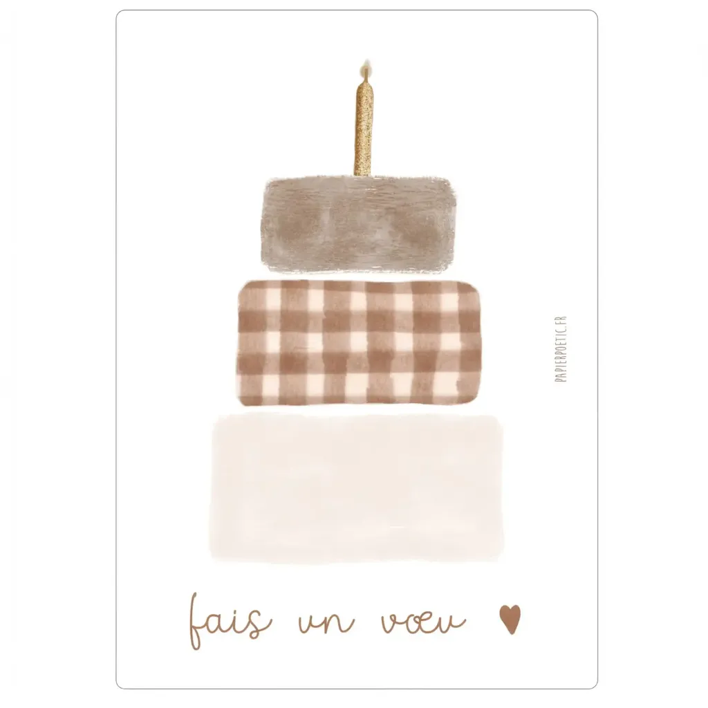 Carte Postale "Fais Un Vœu"