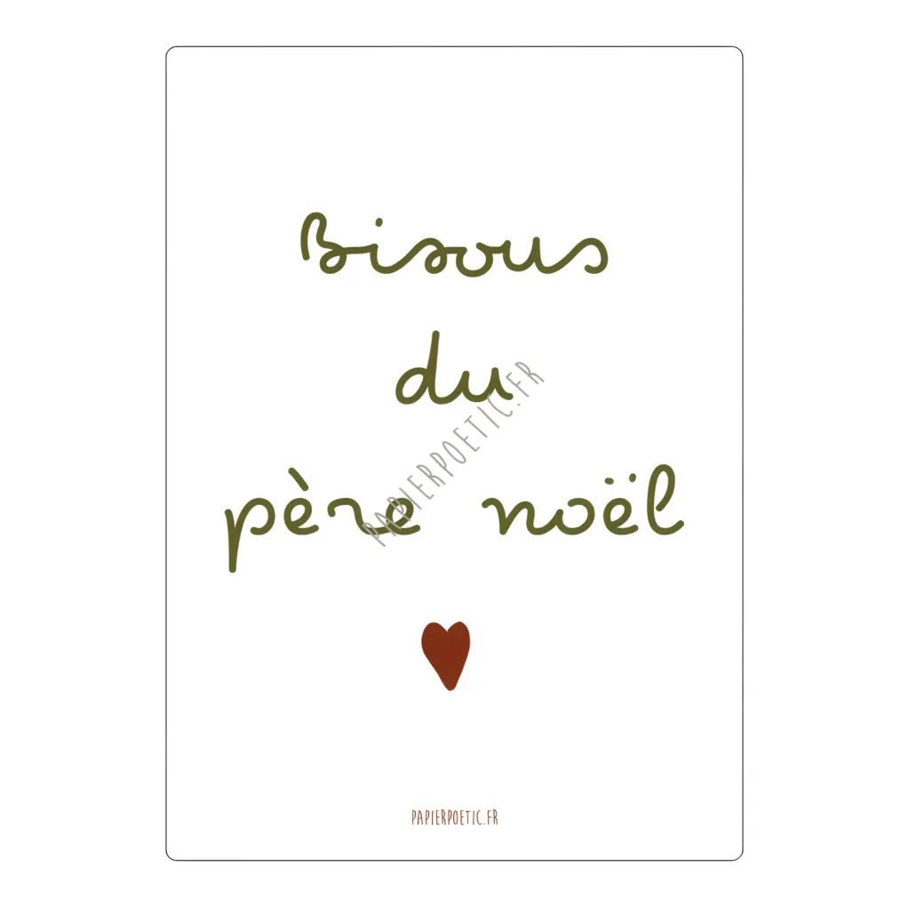 Carte Postale "Bisous du père Noël"